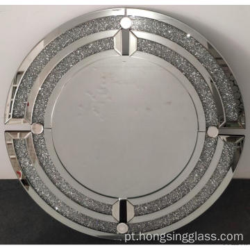 Crystal Diamond Round Modern Sushing Mirror